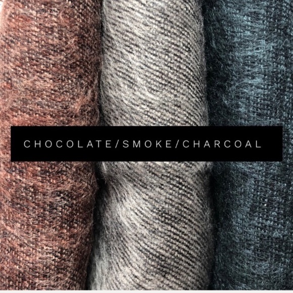 Coffee Pashmina Boho Wool Sourced/Made in Nepal - Picture 6 of 7